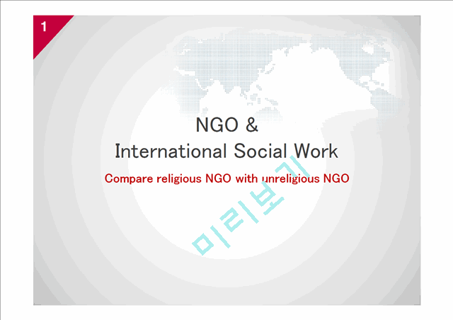 NGO & International Social Work   (1 )